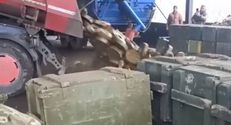 Боевики ВСУ используют мусоровозы для транспортировки и выгрузки противотанковых мин