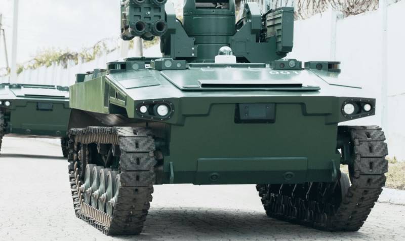 Российский боевой робот «Маркер» оснастили противотанковым комплексом «Корнет» для применения в спецоперации