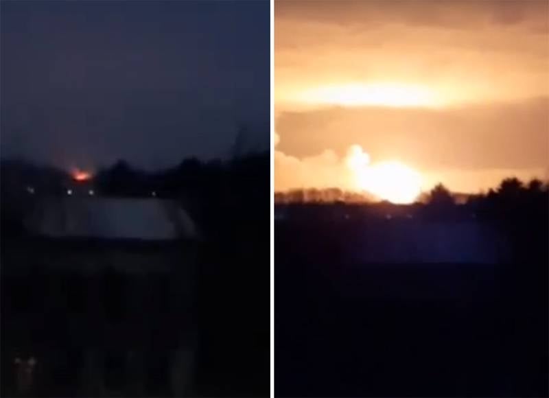 В сети появились кадры с мощным взрывом на объекте противника в Черкасской области