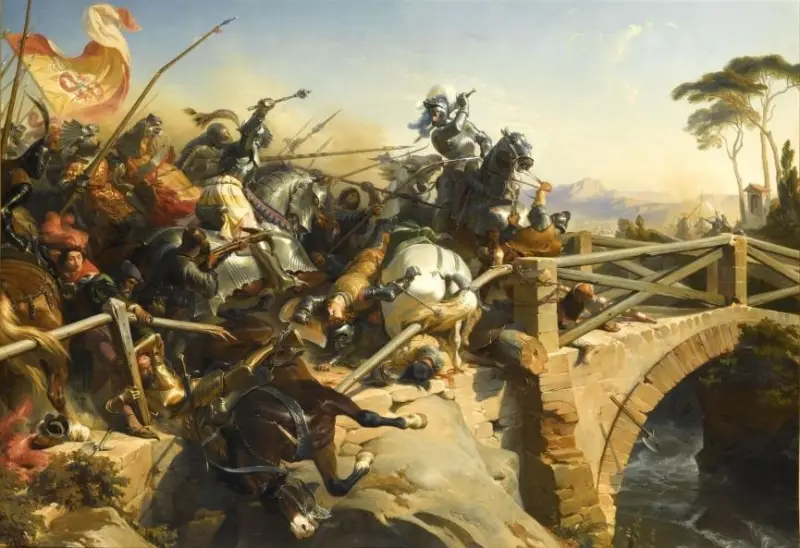 История поединка между прославленным рыцарем Пьером Терраем, сеньором де Баярдом и сеньором Алонсо де Сото-Майором